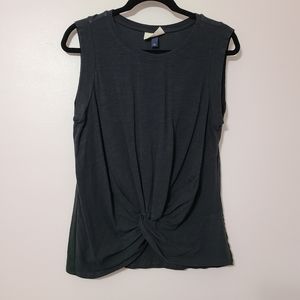 Charcoal Knotted Tank sz L